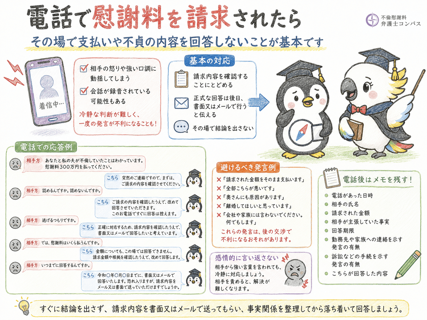 ４章　慰謝料を電話で請求された場合の応答例